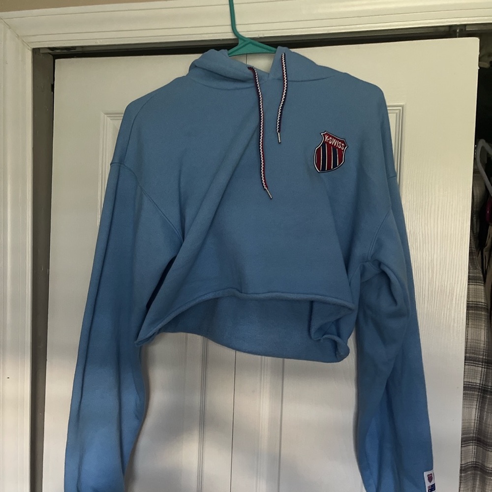 BABY BLUE CROPPED HOODIE